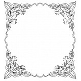 swirl flower frame